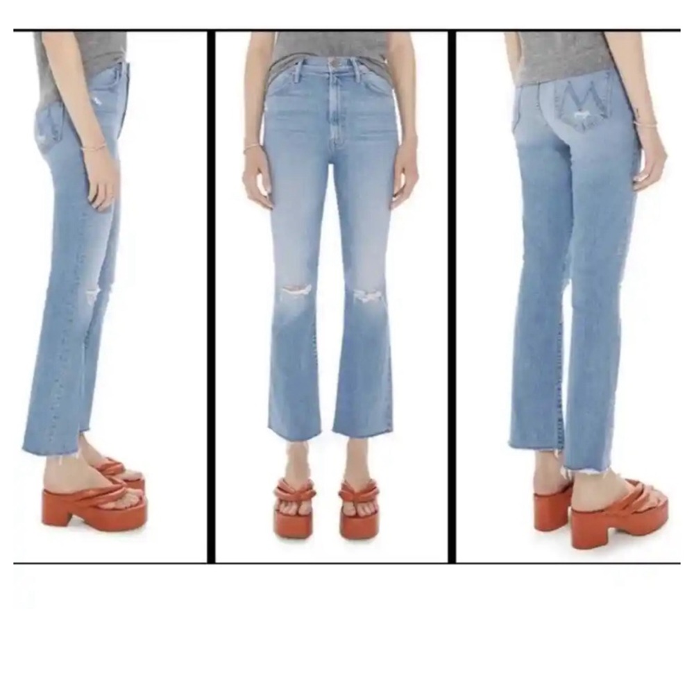 MOTHER denim Hustler ankle Fray jeans
